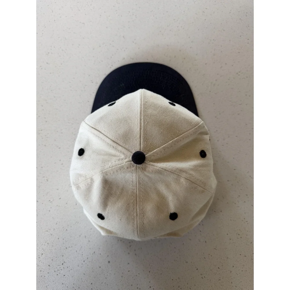 Vintage Roper Hat Cap Strap Back Horse Western Embroidered Beige Black Mens 90s - Picture 3 of 7